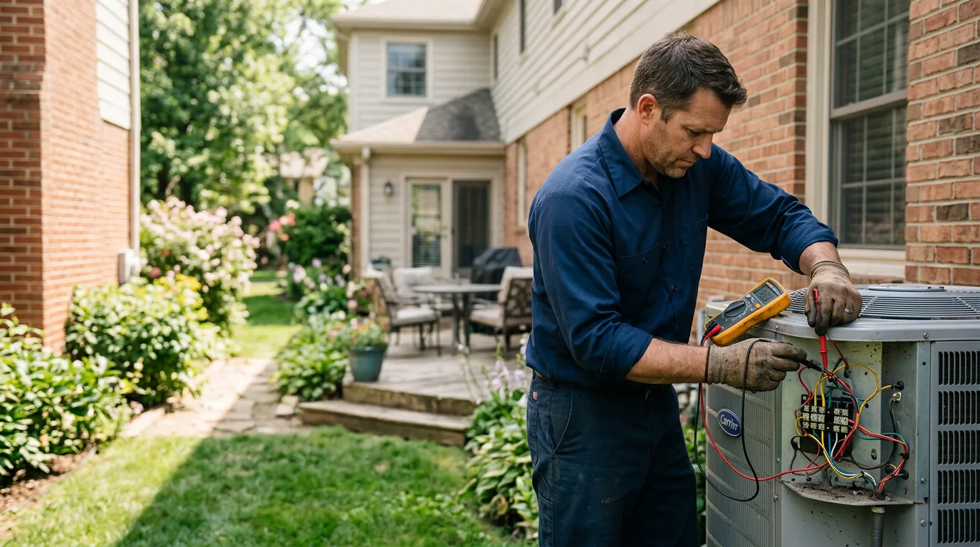 HVAC technician working near Dixon, IL